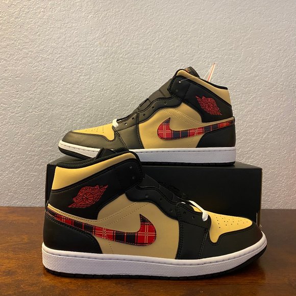 Jordan | Shoes | Air Jordan Mid Tartan Swoosh Plaid Black